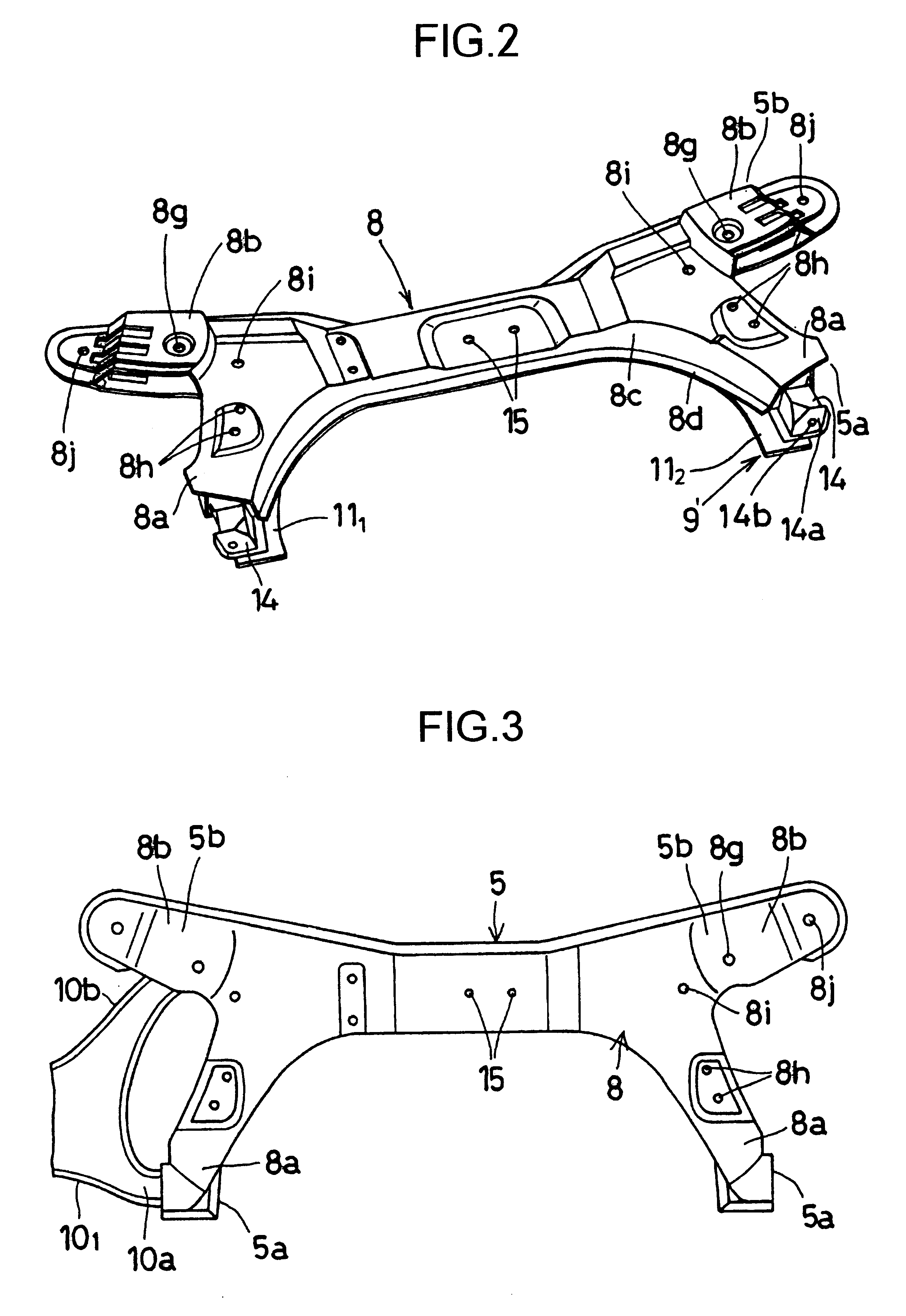 Suspension frame construction