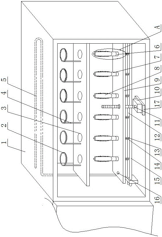 Volumetric flask cleaning device