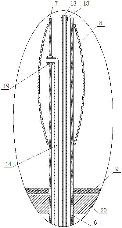 Volumetric flask cleaning device