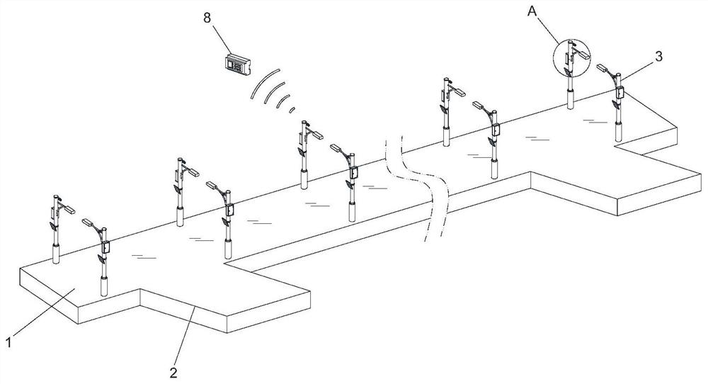 Monitoring alarm system for preventing fire-fighting route occupation