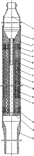 Sleeve pipe type low-enriched uranium nuclear fuel assembly