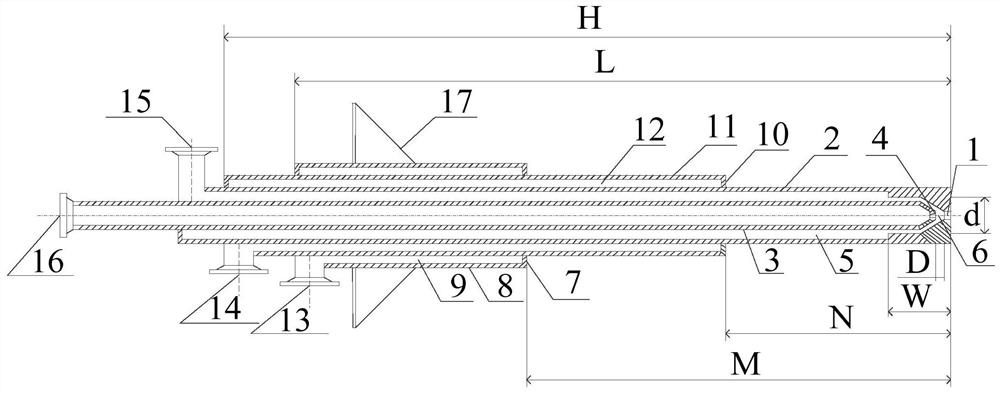 A nozzle for catalytic cracking test and its application