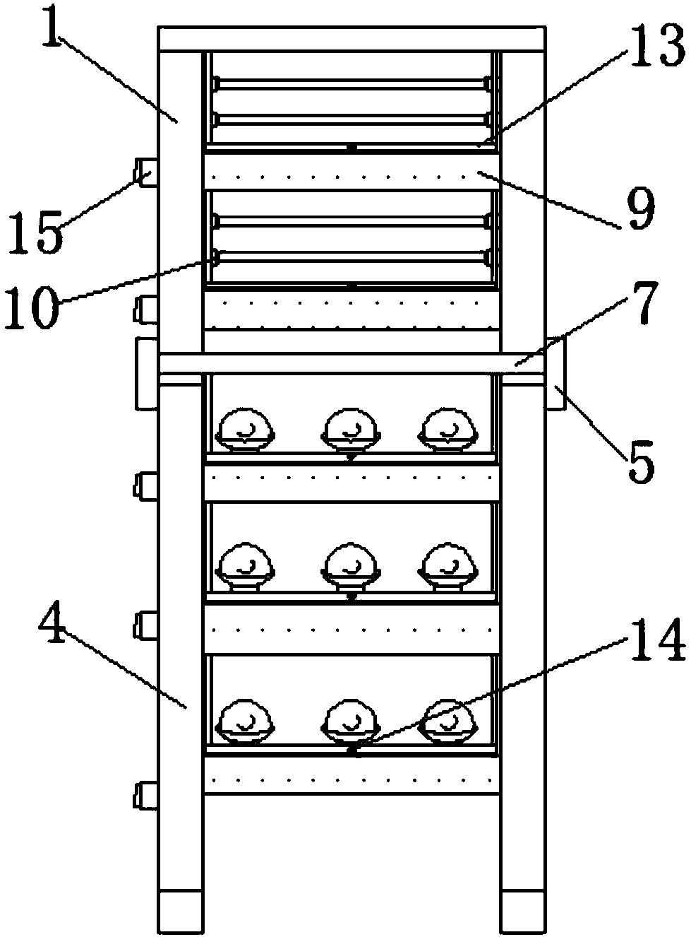 Energy-saving lamp sales presentation shelf with powering-on function