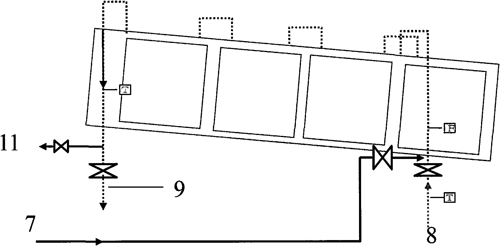 Method for reducing temperature of baked aluminum oxide by boiler desalted water