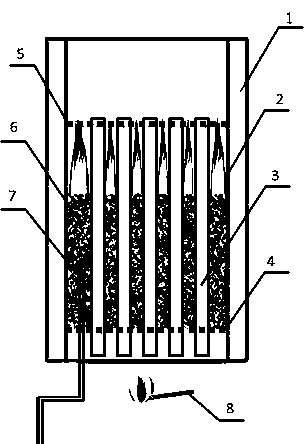 Micro-tube type direct-carbon solid oxide fuel cell stack based on biomass charcoal fuel