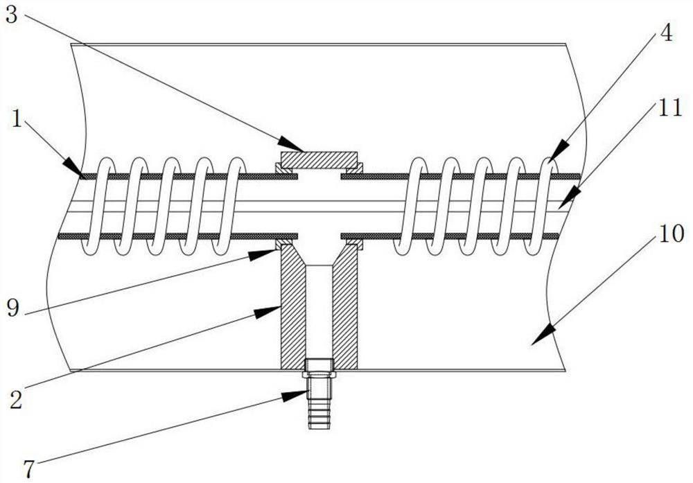 Induction heating high-temperature oil vapor collecting and discharging device