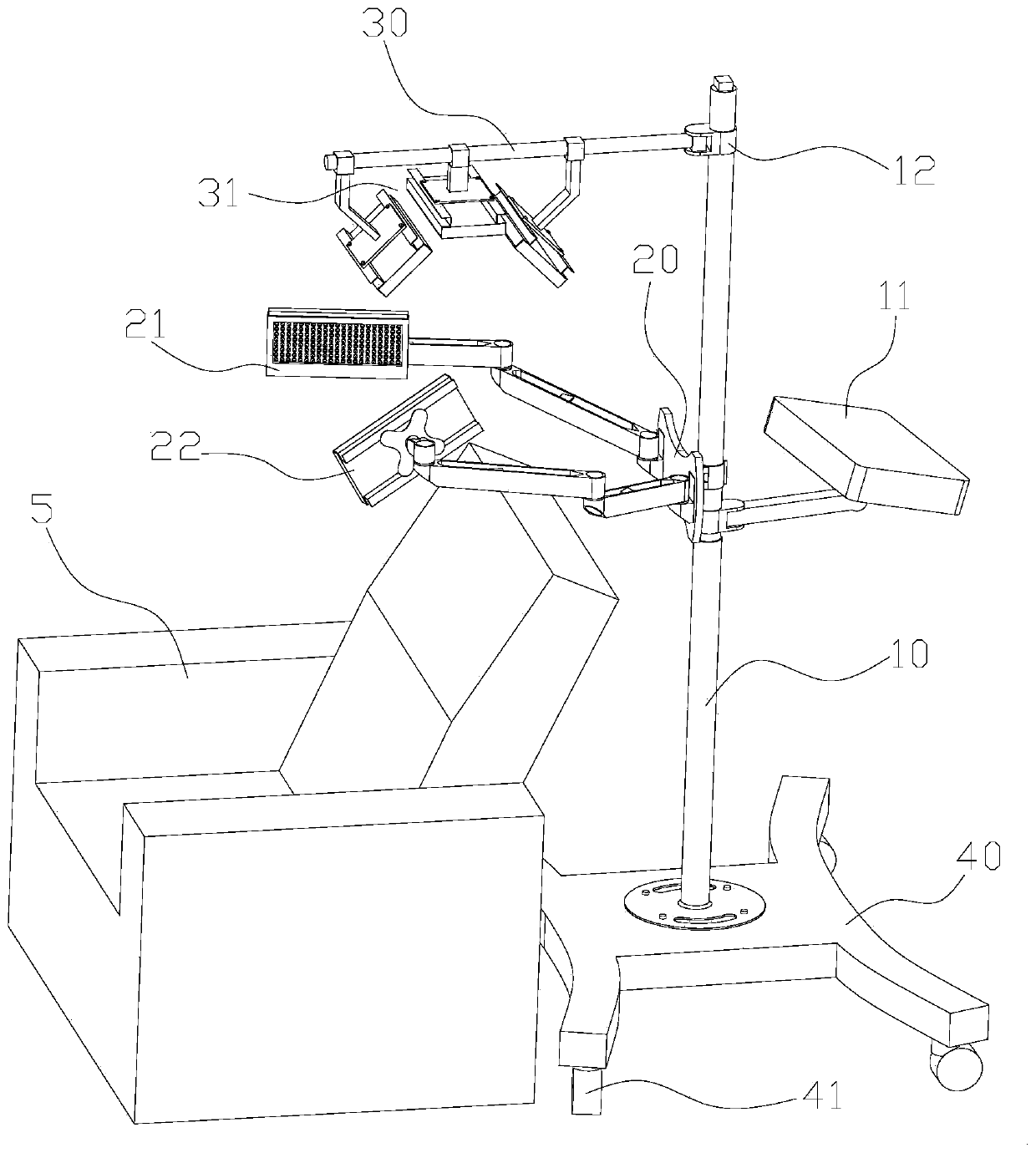 A new type of auxiliary hair growth mixed light irradiation device