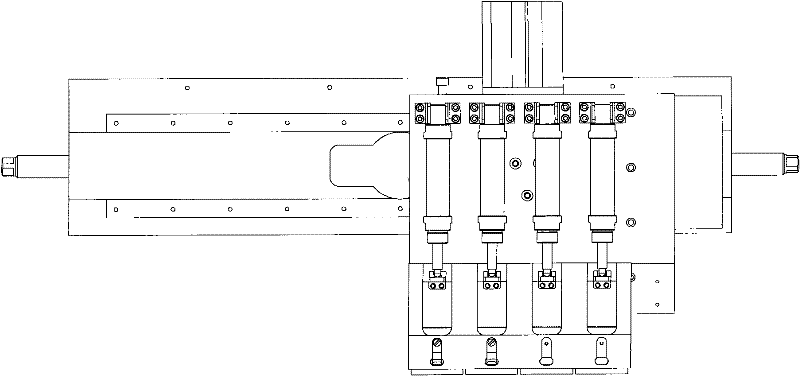 Dual-cylinder carriage and combined oilstone clamp mechanism of bearing roller super-precision grinding machine