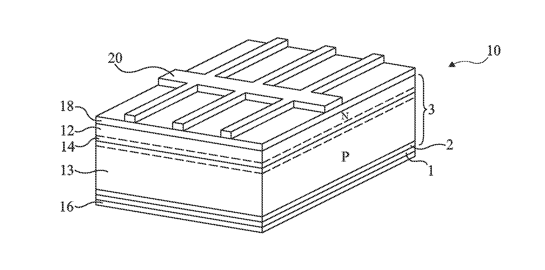 Structure for forming solar cells