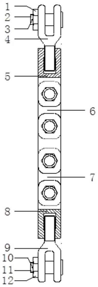 Low-pressure cylinder chain type hoisting adjusting device and method