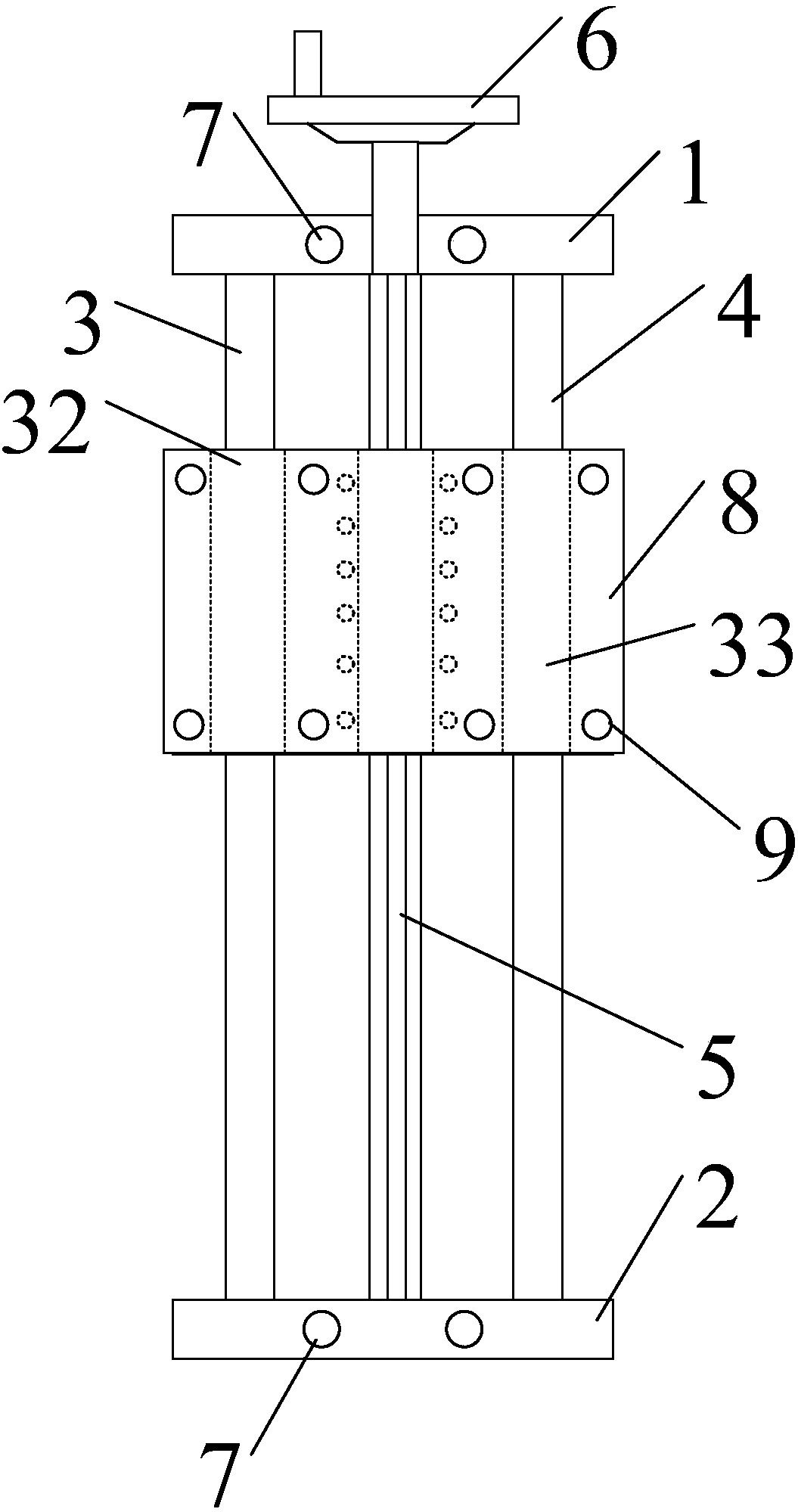 Secondary screen cabinet punching device