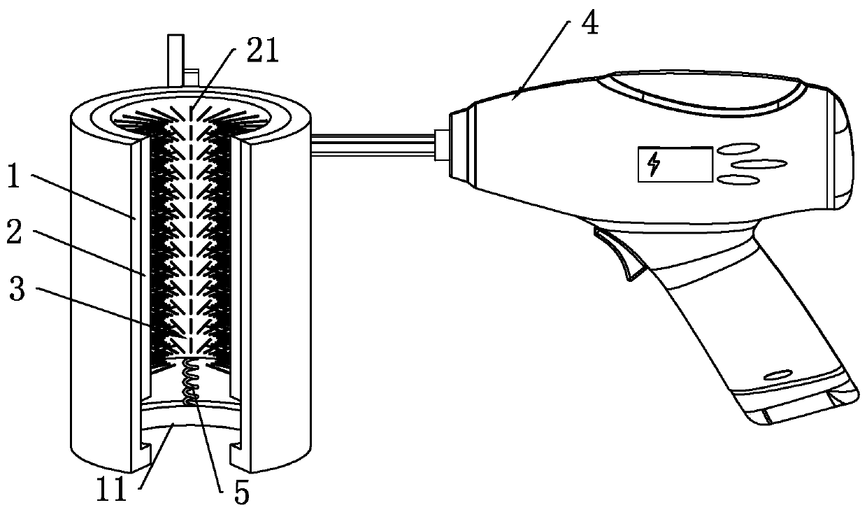 Novel steel bar rust removal device