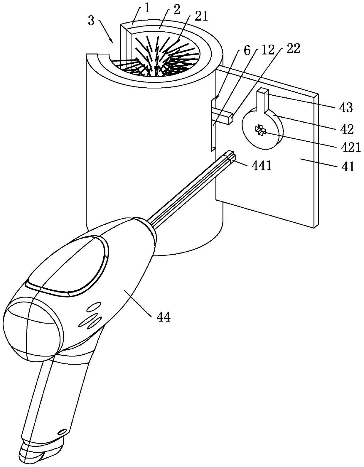 Novel steel bar rust removal device