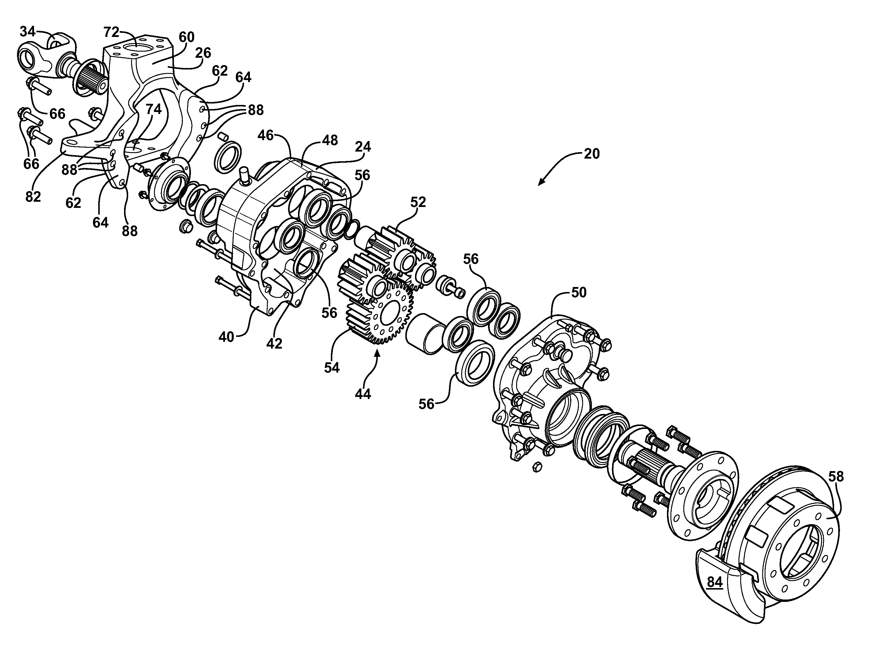 Portal wheel end