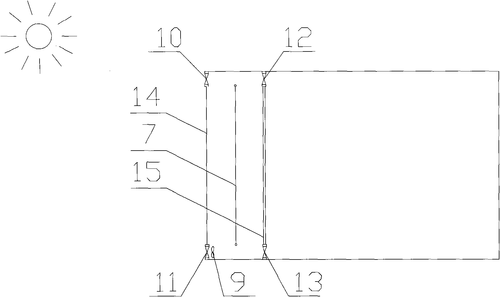 Ventilating glass curtain wall and working method thereof