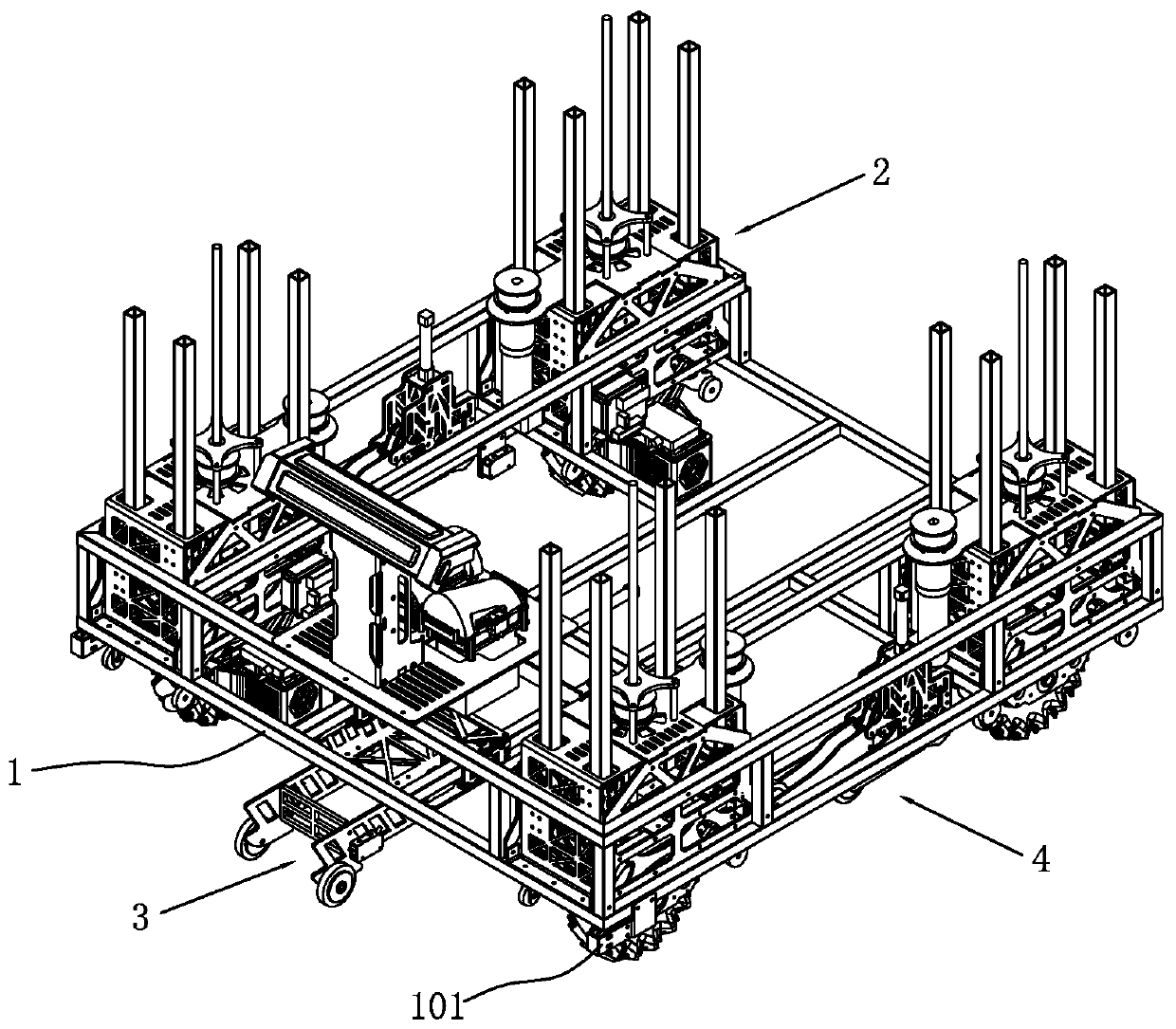 An obstacle-surmounting mobile robot