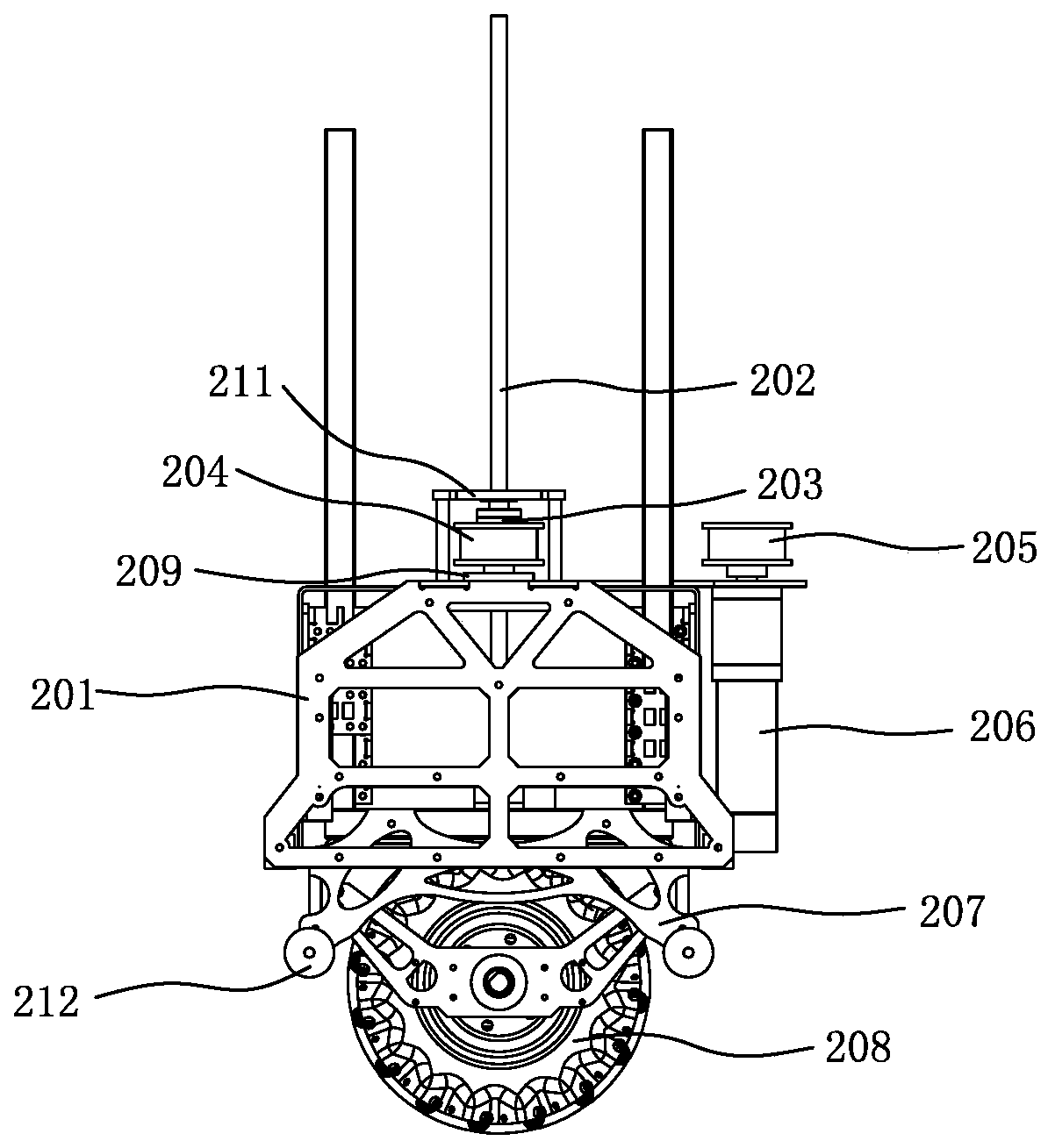 An obstacle-surmounting mobile robot