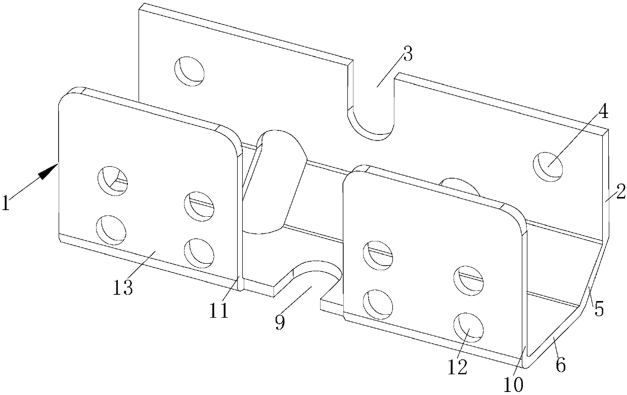 Bracket connecting piece