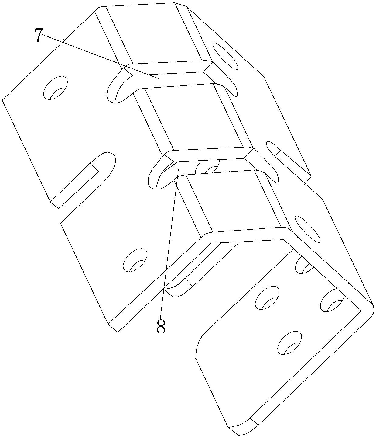 Bracket connecting piece