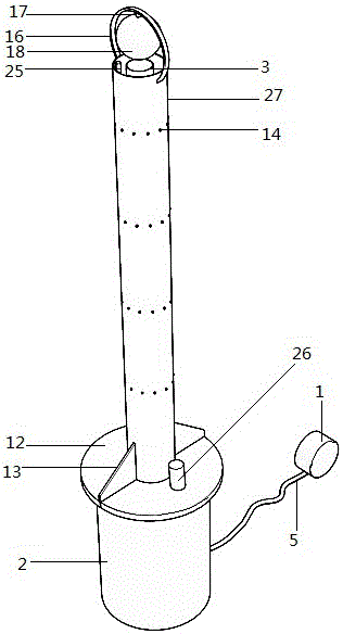 Columnar waterscape device