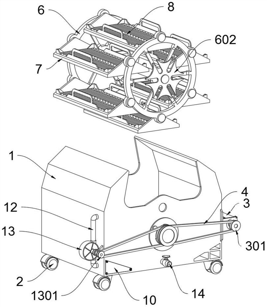 Surface wetting device capable of preventing sewage outflow for ceramic ground laying