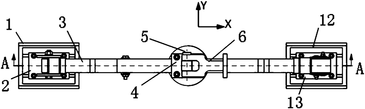 A leaf spring composite force bench test mechanism