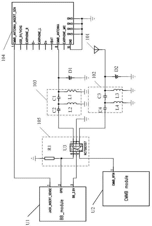 Mobile terminal compatible with internal antenna and external antenna