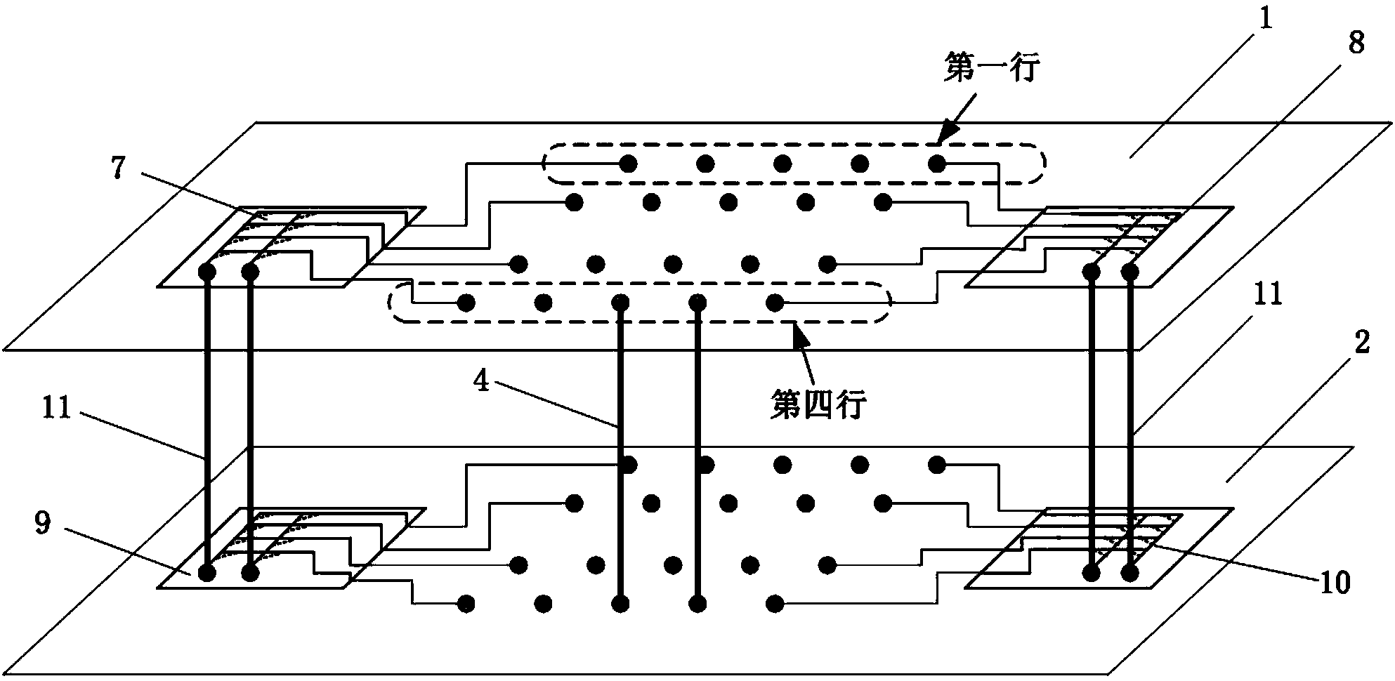 Three-dimensional chip redundant TSV fault-tolerant structure with function of transferring signal