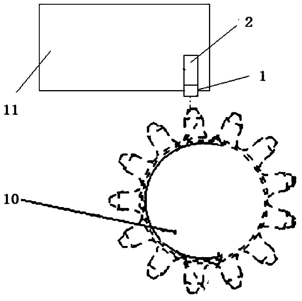 Device for intelligently monitoring state of shearer picks based on linear Hall multi-probe structure