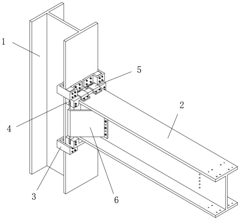 Convenient-to-assemble steel structure beam-column connecting joint