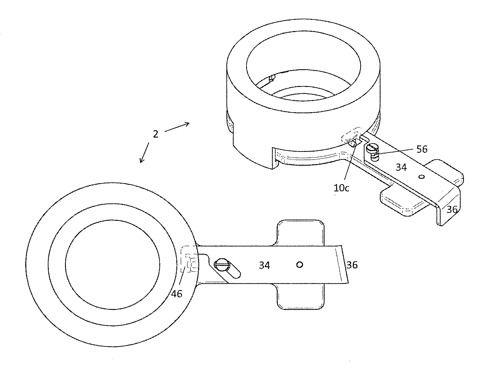 Arrangement for a removable ion-optical assembly in a mass spectrometer