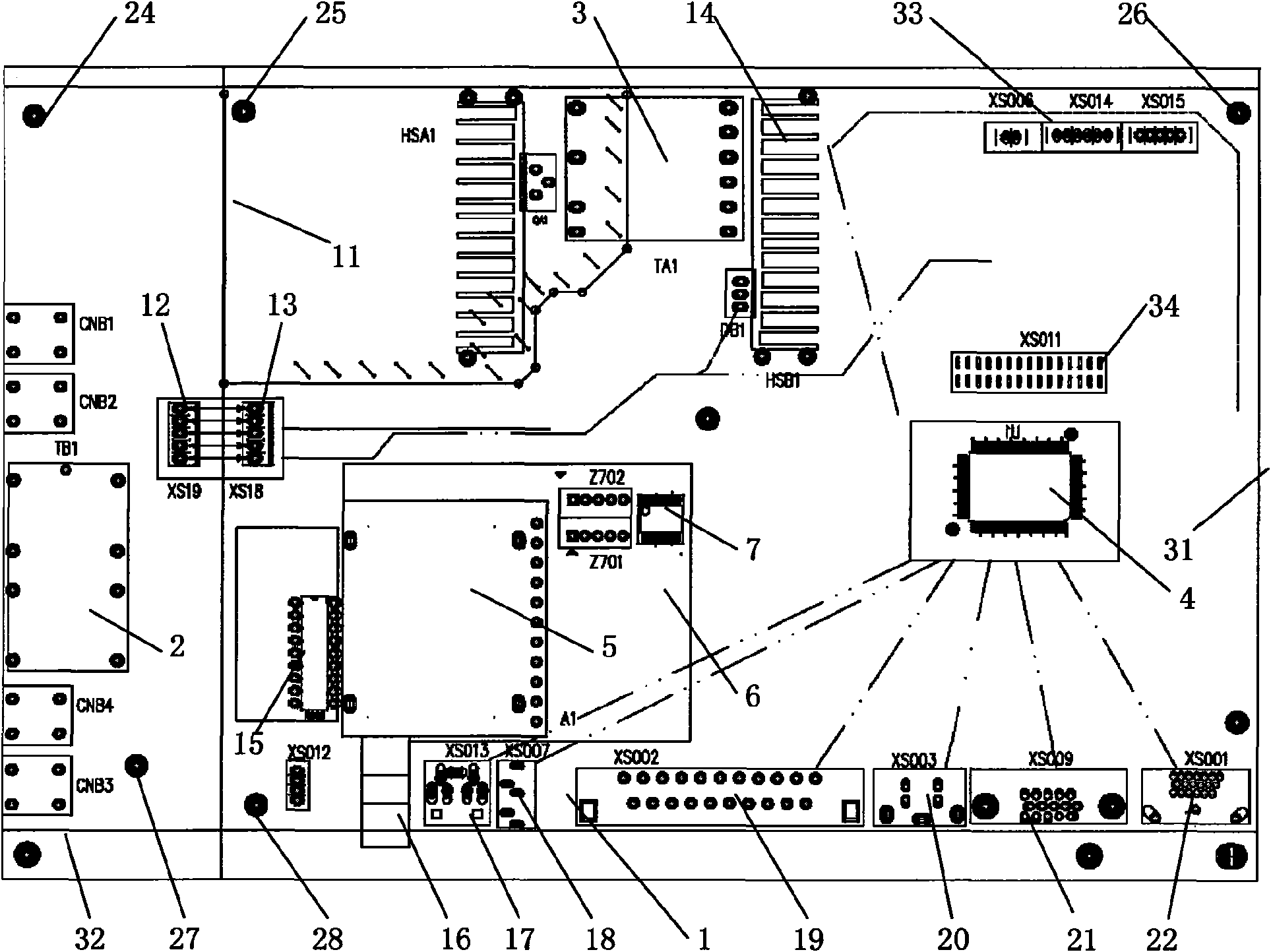 Core of panel television