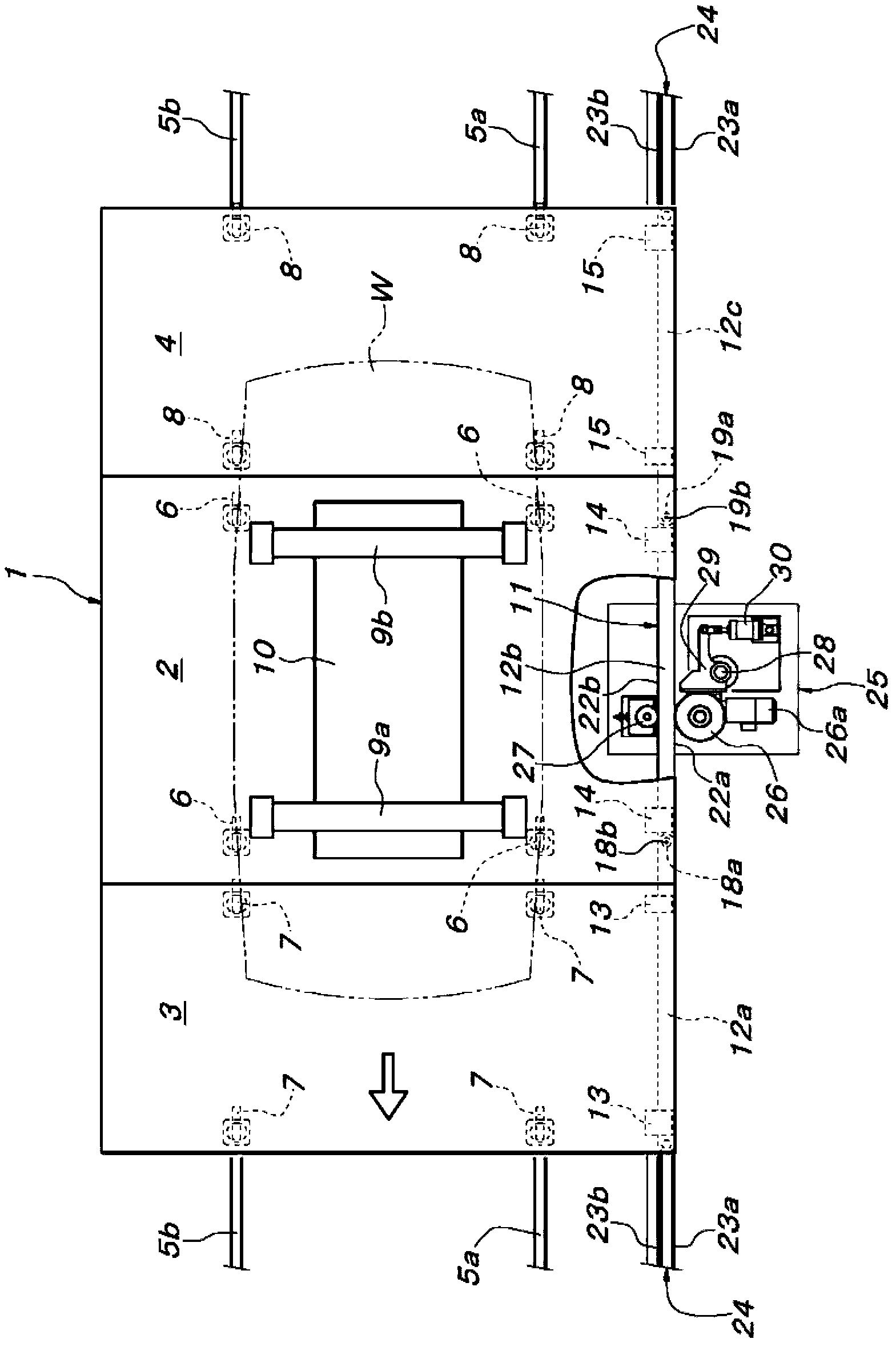 Friction-driving trolley type conveying device