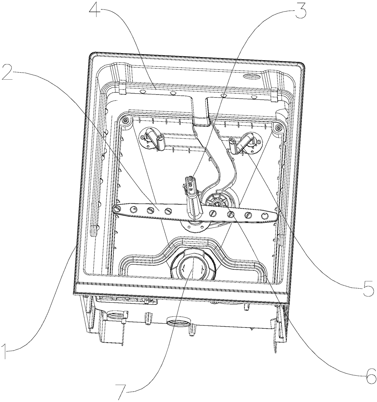 Shoe washing machine spraying system and shoe washing machine