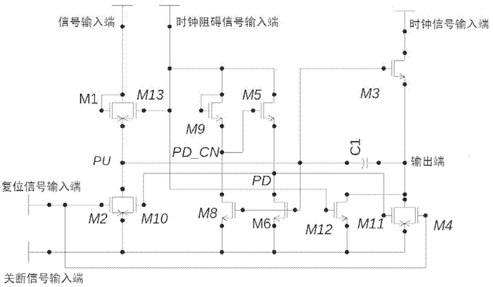 Shift register electrode, grid electrode driver, array substrate and display device