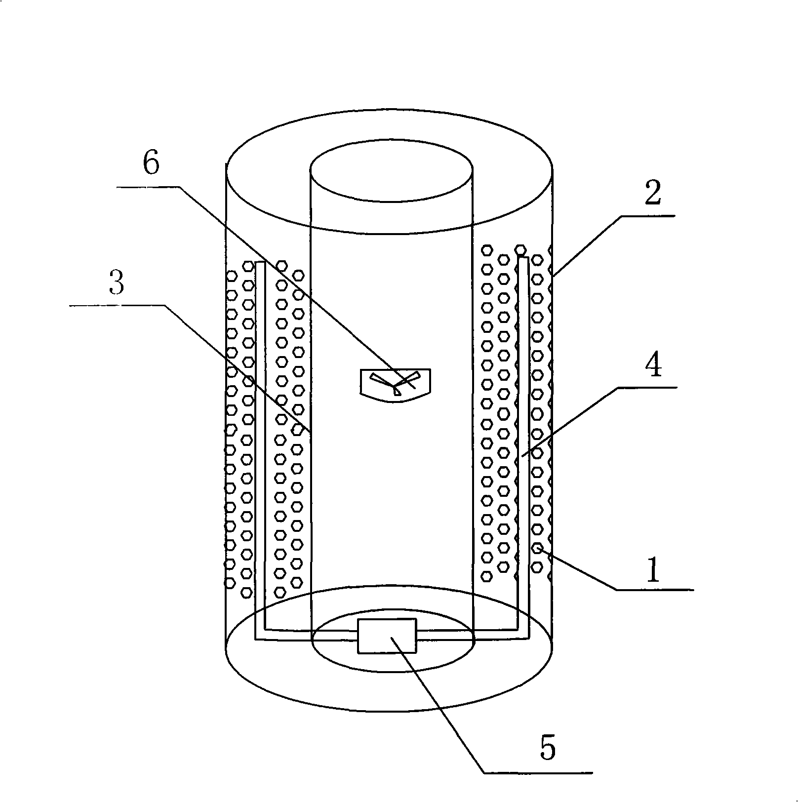 Absorbent charcoal adsorber