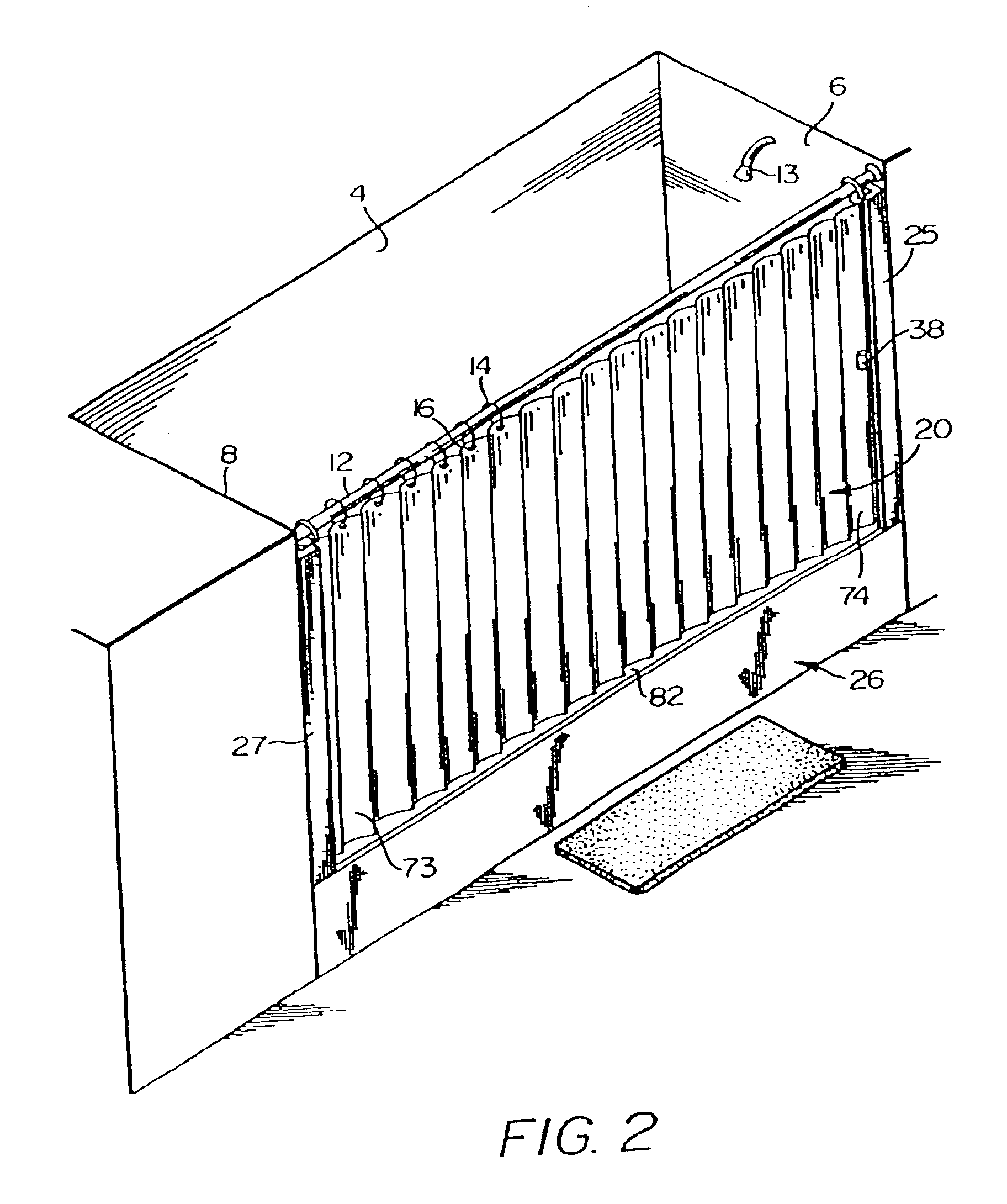 Shower curtain closure