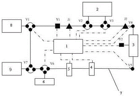 Automatic detection device for insulated gas of single-hole sulfur hexafluoride electrical equipment