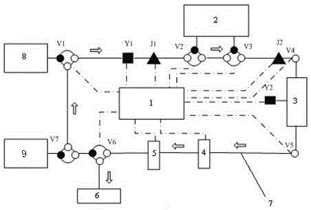 Automatic detection device for insulated gas of single-hole sulfur hexafluoride electrical equipment