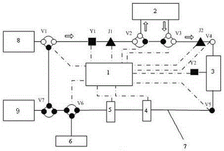 Automatic detection device for insulated gas of single-hole sulfur hexafluoride electrical equipment