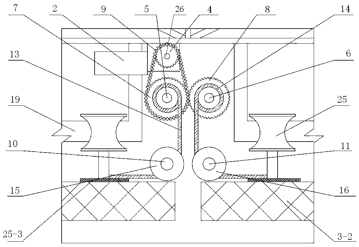 Symmetrical down-folding type greenhouse internal thermal insulation device