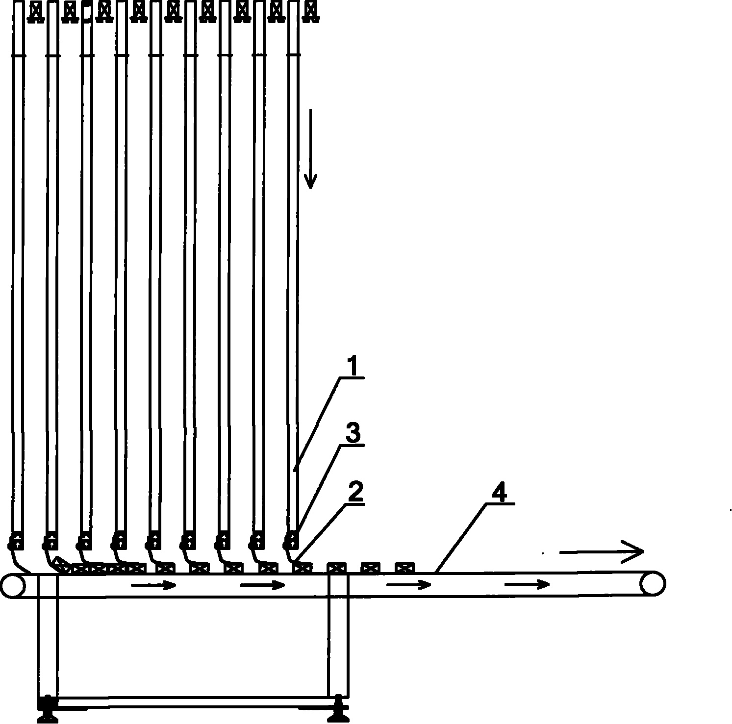 Stripy cigarette air cushion conveying device