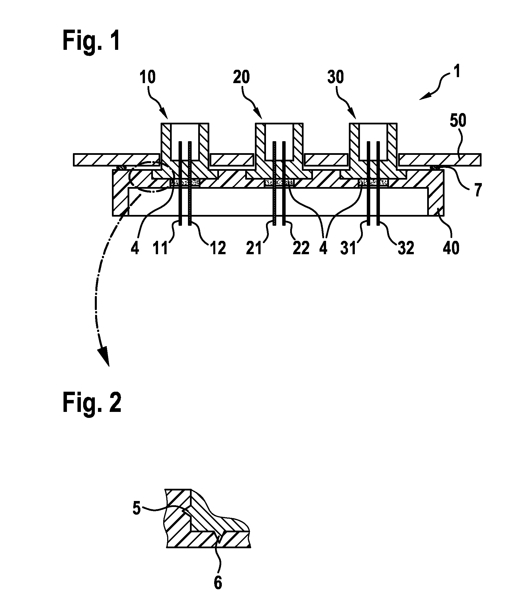 Assembly for a prefabricated terminal block and method for producing prefabricated terminal blocks