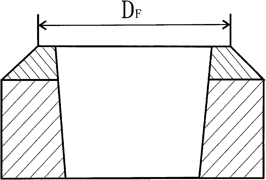 Chamfer diameter measurement method for oil drilling tool connector