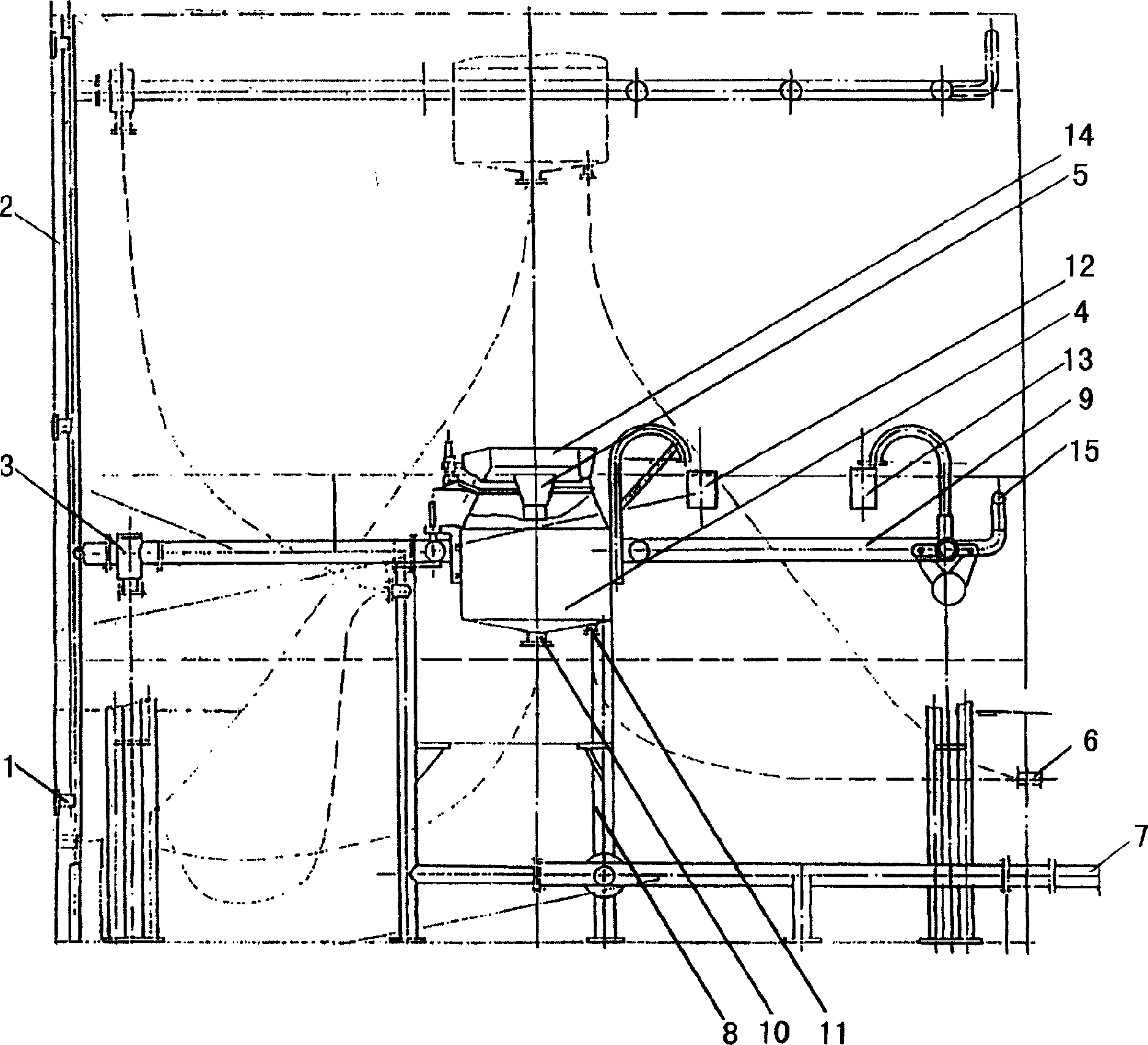 Floating circular current oil receiver and circular current separating method