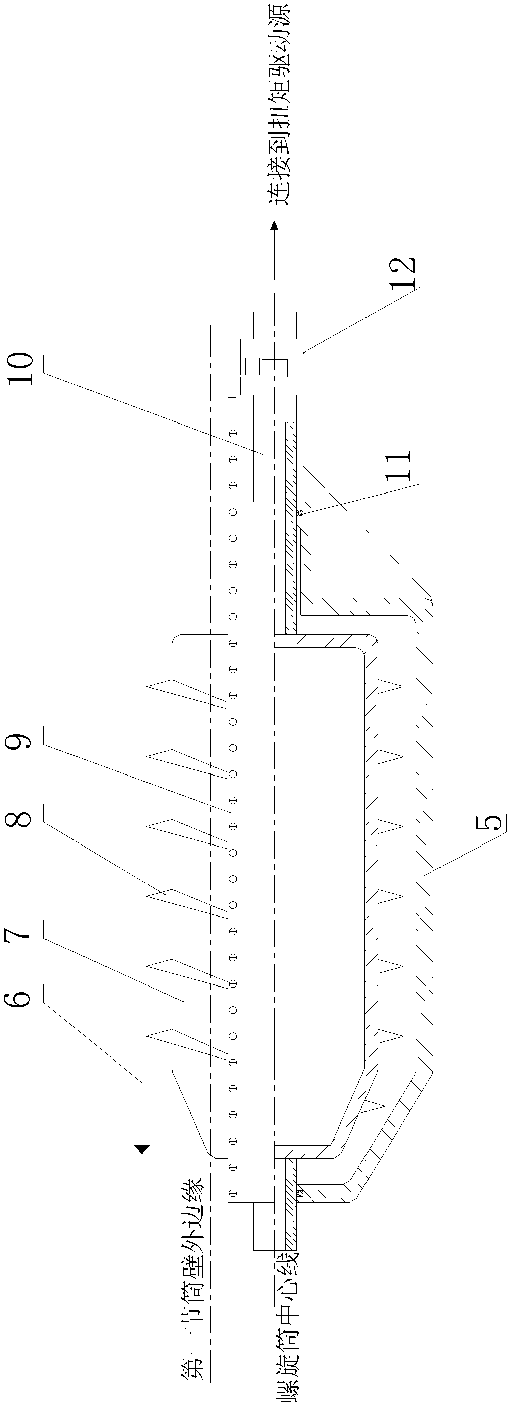 Multi-spiral self-driven walking type tunneling device and method