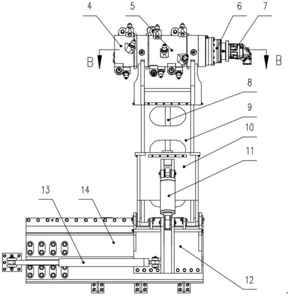 Coal mine rock roadway shoulder corner coal stripping device applied to TBM (Tunnel Boring Machine)