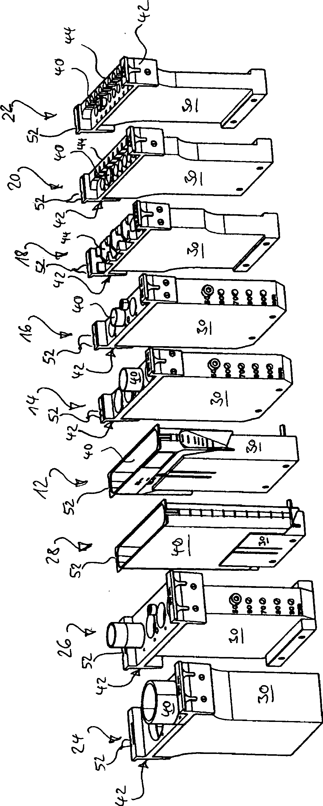 Modular storage system for laboratory fluids