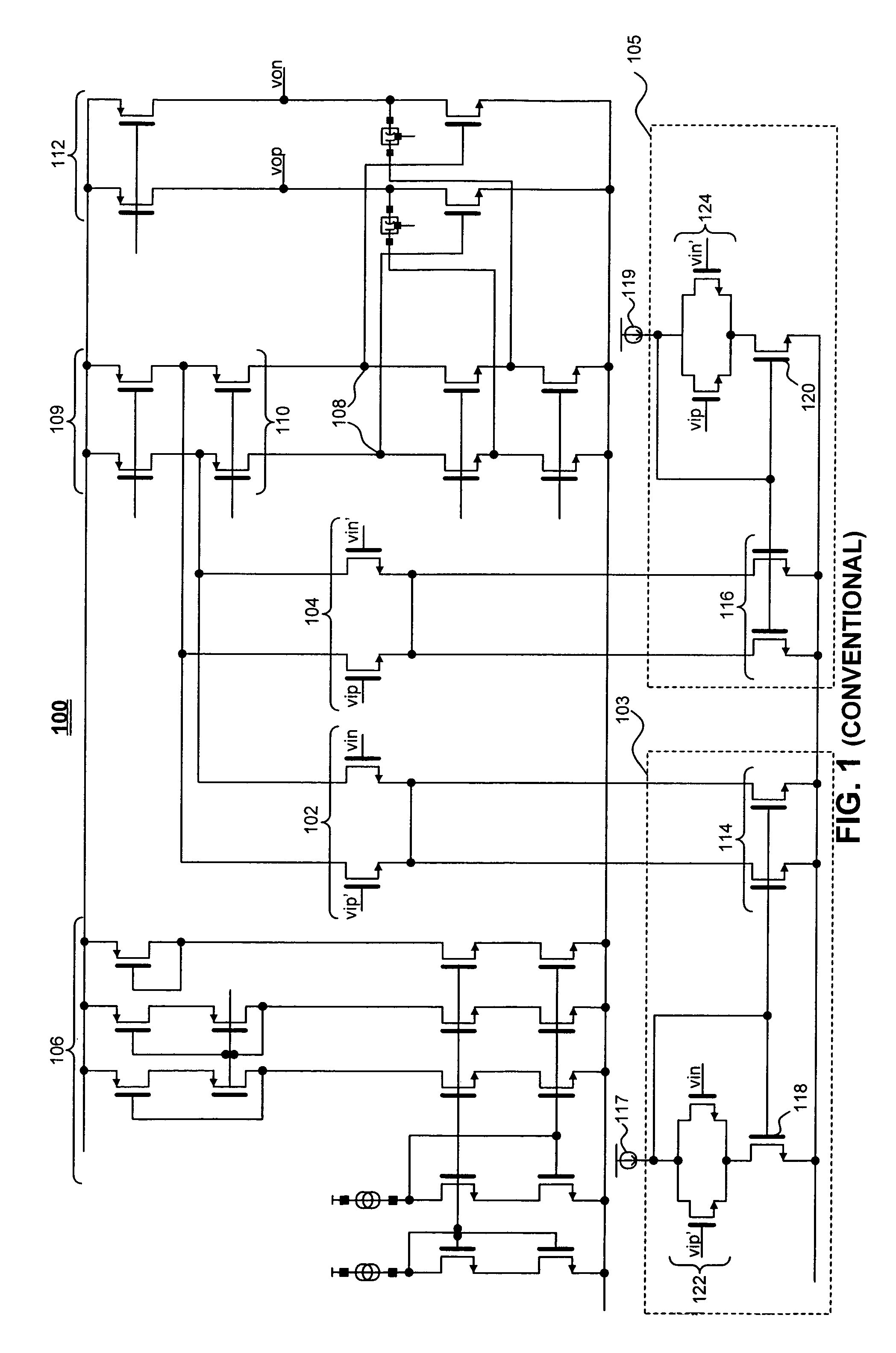 Fully differential input buffer with wide signal swing range