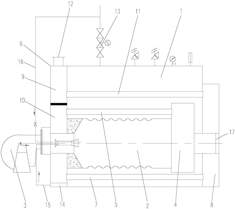 Multi-return-stroke gas-steam boiler